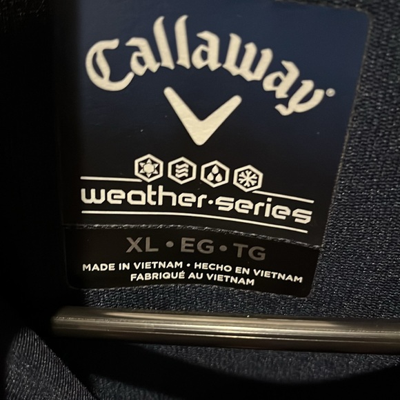 Callaway Weather Series Quarter Zip long sleeve Shirt Golf Pull Over Blue Sz XL - Picture 3 of 4